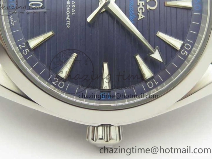 0425 Aqua Terra 150M Master Chronometers VSF 1:1 Best Edition Deep Blue Dial Silver Hand on SS Bracelet A8900 Super Clone HighPerformance 8013